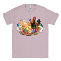 Lilac easter coop animals farm chicken chiks rooster flowers butterfly Classic Tee - Artiststas