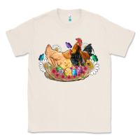 Natural easter coop animals farm chicken chiks rooster flowers butterfly Classic Tee - Artiststas