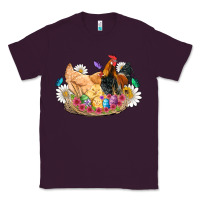 Plum easter coop animals farm chicken chiks rooster flowers butterfly Classic Tee - Artiststas