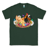Sports Green easter coop animals farm chicken chiks rooster flowers butterfly Classic Tee - Artiststas
