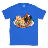 True Royal easter coop animals farm chicken chiks rooster flowers butterfly Classic Tee - Artiststas