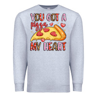 Heather Grey you got a pizza my heart Premium Sweatshirt - LillyAllenDesigns