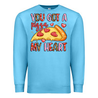 Ocean Blue you got a pizza my heart Premium Sweatshirt - LillyAllenDesigns