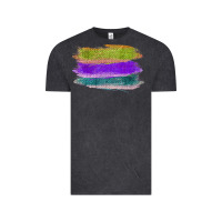 Vintage Black Green Purple Cyan Colored Triple Brush Strokes Vintage Tee - Bettercallsaul