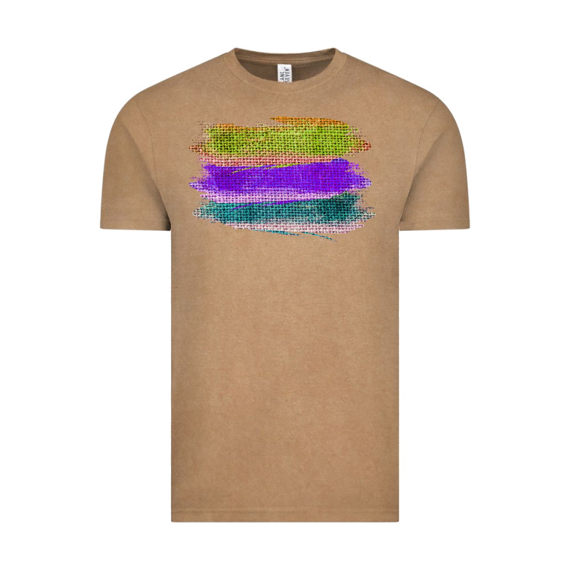 Green Purple Cyan Colored Triple Brush Strokes Vintage Tee by Bettercallsaul | Teevron