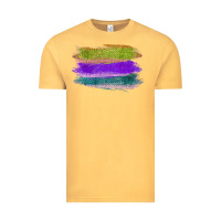 Vintage Mustard Green Purple Cyan Colored Triple Brush Strokes Vintage Tee - Bettercallsaul