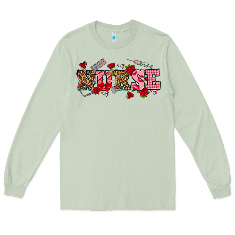Valentines Day Nurse Long Sleeve Tee by NancyCooperArtShop | Teevron