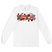 White valentines day nurse Long Sleeve Tee - NancyCooperArtShop