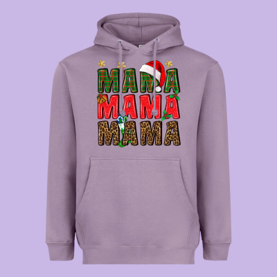 Christmas Mama Heavyweight Hoodie Designed By Bundleandbundleshop