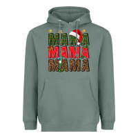 Sage Christmas Mama Heavyweight Hoodie - BundleAndBundleShop