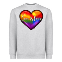Heather Grey love is love heart Heavyweight Sweatshirt - JahusDesignShop
