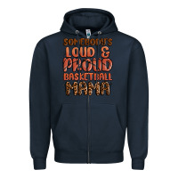 Navy somebodys loud and proud basketball mama Zipper Hoodie - MaliasSmallBusiness
