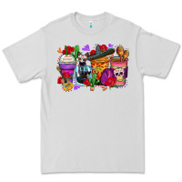 Dove Grey day of the dead coffee cups Premium Tee - Zillion Design Studio