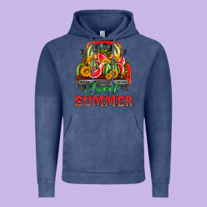 Sweet Summer Watermelon And Truck Vintage Hoodie Designed By Hra Design Shop