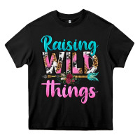 Black raising wild things Heavy Core Tee - texasbilliewilder