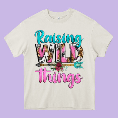 Raising Wild Things Heavy Core Tee Designed By Texasbilliewilder
