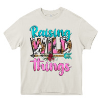 Cream raising wild things Heavy Core Tee - texasbilliewilder