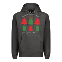 Charcoal Heather All Want For Christmas is You Just Kidding I Want Cats Premium Hoodie - Bettercallsaul