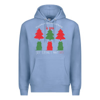 Colony Blue All Want For Christmas is You Just Kidding I Want Cats Premium Hoodie - Bettercallsaul
