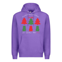 Purple All Want For Christmas is You Just Kidding I Want Cats Premium Hoodie - Bettercallsaul