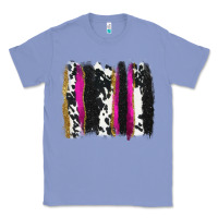 Colony Blue cow , yellow and pink glitter brushstrokes Classic Tee - AdoDesignShop