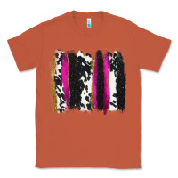 Copper cow , yellow and pink glitter brushstrokes Classic Tee - AdoDesignShop