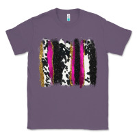 Lavender cow , yellow and pink glitter brushstrokes Classic Tee - AdoDesignShop