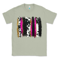 Matcha cow , yellow and pink glitter brushstrokes Classic Tee - AdoDesignShop
