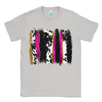 Moon Dust cow , yellow and pink glitter brushstrokes Classic Tee - AdoDesignShop
