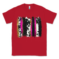 Red cow , yellow and pink glitter brushstrokes Classic Tee - AdoDesignShop