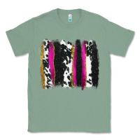 Sage cow , yellow and pink glitter brushstrokes Classic Tee - AdoDesignShop