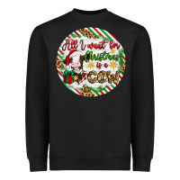 Black Christmas all i want for christmas is a cow Heavyweight Sweatshirt - Artiststas
