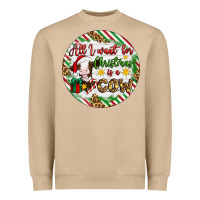 Mushroom Christmas all i want for christmas is a cow Heavyweight Sweatshirt - Artiststas