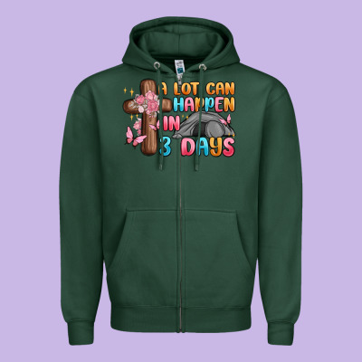 A Lot Can Happen In 3 Days Zipper Hoodie Designed By Maliassmallbusiness