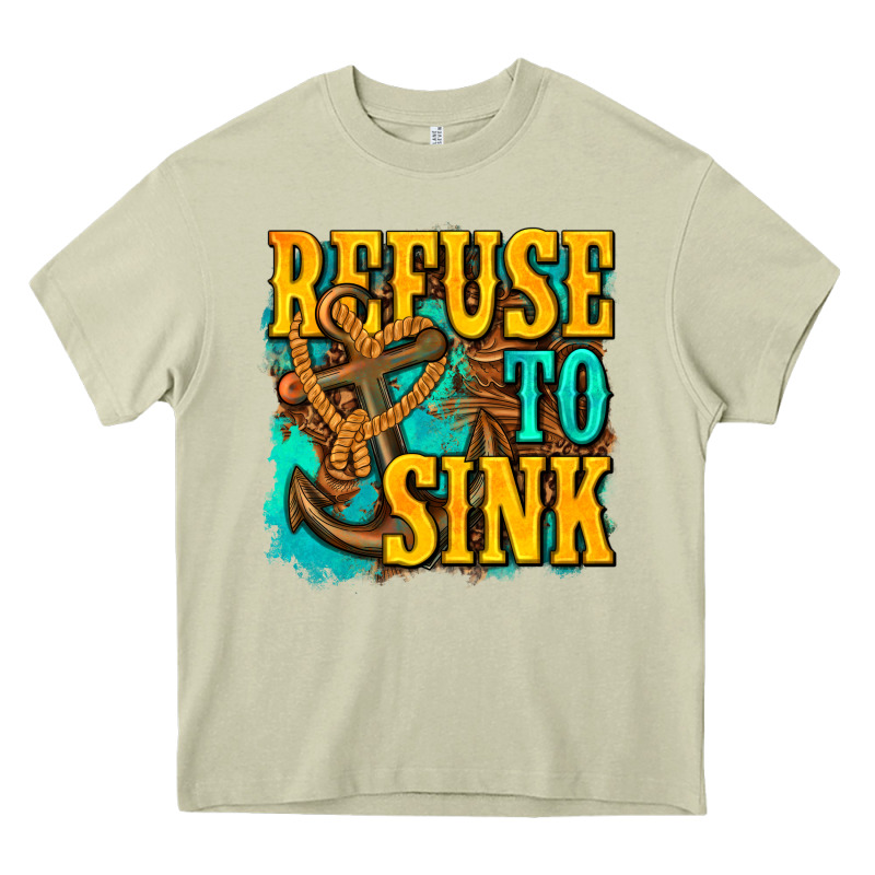 Refuse To Sink Western Heavy Core Tee by texasbilliewilder | Teevron