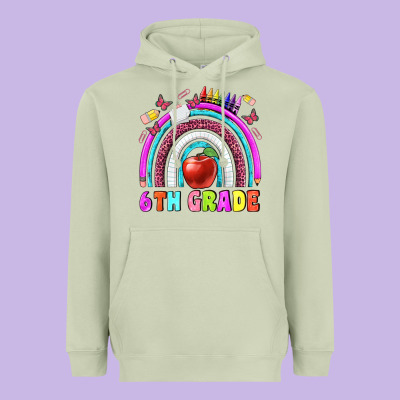 6 Th Grade Heavyweight Hoodie Designed By Bundleandbundleshop