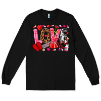 Black valentines day love nurse Long Sleeve Tee - NancyCooperArtShop