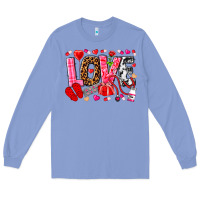 Colony Blue valentines day love nurse Long Sleeve Tee - NancyCooperArtShop