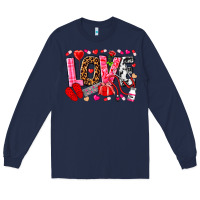 Navy valentines day love nurse Long Sleeve Tee - NancyCooperArtShop