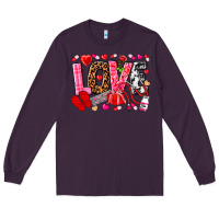 Plum valentines day love nurse Long Sleeve Tee - NancyCooperArtShop
