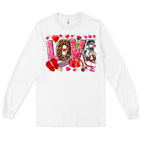 White valentines day love nurse Long Sleeve Tee - NancyCooperArtShop