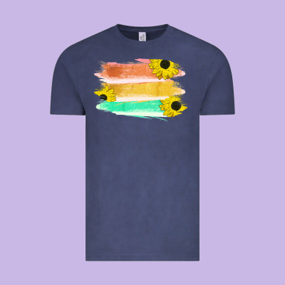 Colored Triple Sunflower Brush Strokes Vintage Tee Designed By Bettercallsaul
