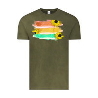 Vintage Olive Colored Triple Sunflower Brush Strokes Vintage Tee - Bettercallsaul