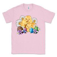 Bubblegum Pink chicks eggs daisy easter Classic Tee - Artiststas