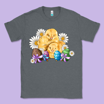 Chicks Eggs Daisy Easter Classic Tee Designed By Artiststas
