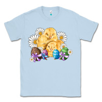 Dusty Blue chicks eggs daisy easter Classic Tee - Artiststas
