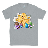 Heather Grey chicks eggs daisy easter Classic Tee - Artiststas