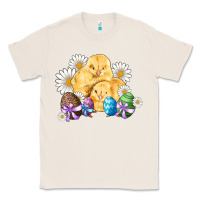 Natural chicks eggs daisy easter Classic Tee - Artiststas