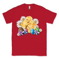 Red chicks eggs daisy easter Classic Tee - Artiststas