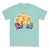 Seafoam chicks eggs daisy easter Classic Tee - Artiststas